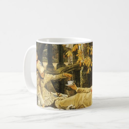Holyday, the Picnic by James Tissot, Viktorianisch Kaffeetasse (Vorderseite Links)