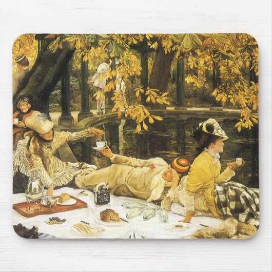 Holyday, the Picnic by James Tissot, Viktorianisch Mousepad (Vorne)