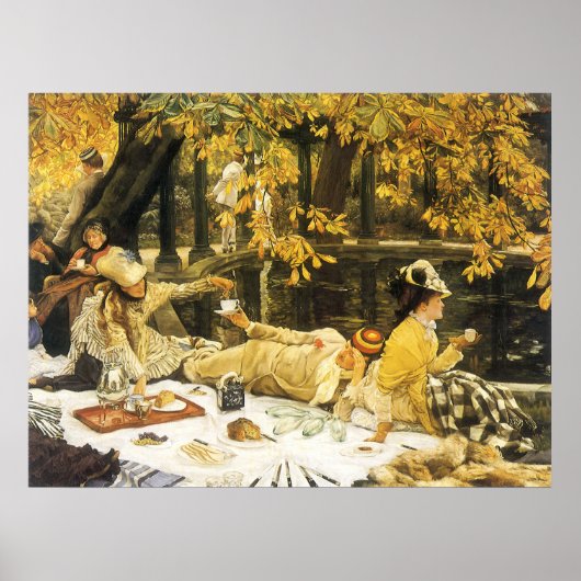 Holyday, the Picnic by James Tissot, Viktorianisch Poster (Vorne)