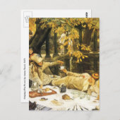 Holyday, the Picnic by James Tissot, Viktorianisch Postkarte (Vorne/Hinten)