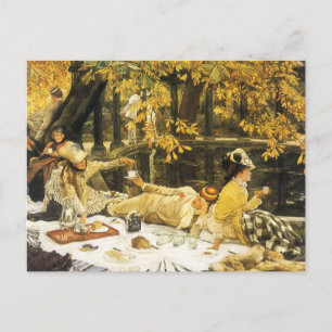 Holyday, the Picnic by James Tissot, Viktorianisch Postkarte