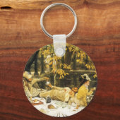 Holyday, the Picnic by James Tissot, Viktorianisch Schlüsselanhänger (Vorderseite)