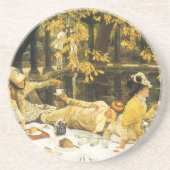 Holyday, the Picnic by James Tissot, Viktorianisch Untersetzer (Vorne)