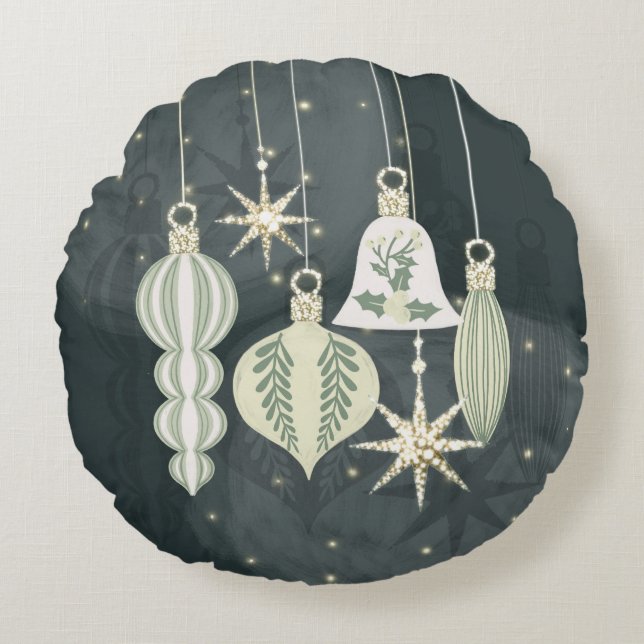 Holydays_3_jingle Bell Rundes Kissen (Vorderseite)