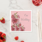 Holyhock-Blütenhochzeit Serviette (Beispiel)