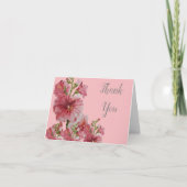 Holyhock-Hochzeitsnapkins Dankeskarte (Vorderseite)