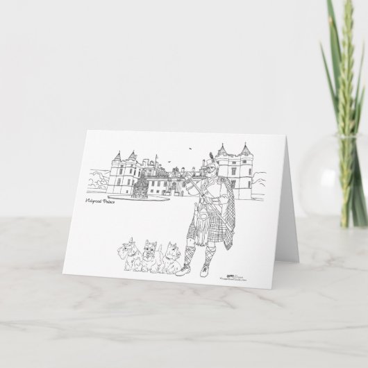 Holyrood Palace Scotland Karte (Vorderseite)