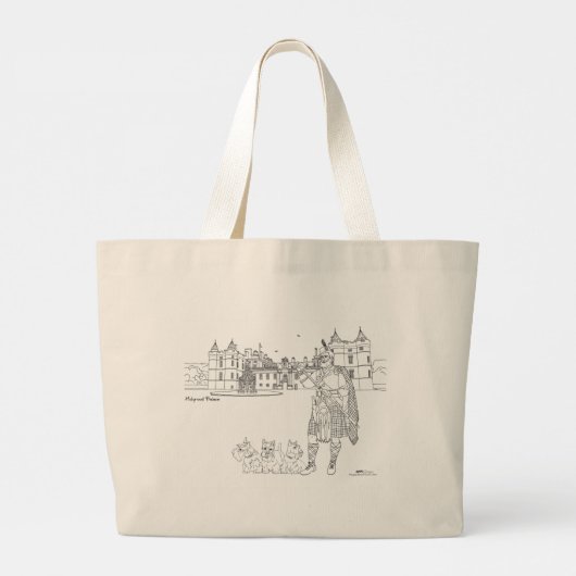 Holyrood Palace Scotland Tote Bag Jumbo Stoffbeutel (Rückseite)