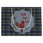 Holyrood Scottish Clan Tartan  Kardinal Große Geschenktüte (Vorderseite)