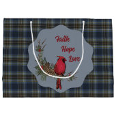 Holyrood Scottish Clan Tartan  Kardinal Große Geschenktüte (Rückseite)