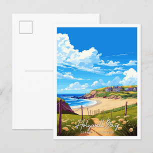 Holywell Bay Cornwall England Reisebild Postkarte