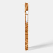 Holz - 3D Weißer Schwanz Case-Mate iPhone Hülle (Rückseite / Links)