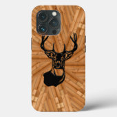 Holz - 3D Weißer Schwanz Case-Mate iPhone Hülle (Rückseite)