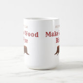 Holz aller Größe zum Steigen bringen Kaffeetasse (Mittel)