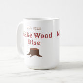 Holz aller Größe zum Steigen bringen Kaffeetasse (Vorderseite Links)