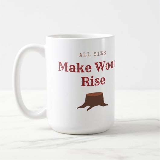 Holz aller Größe zum Steigen bringen Kaffeetasse (Links)