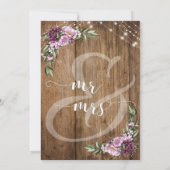 Holz, Aquarell Blume & Lights Probe Abendessen Einladung (Rückseite)