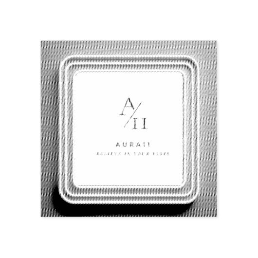 Holz Art Briefmarke Aura11 glauben an Ihre Vibes Gummistempel (Prägung)