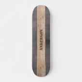 Holz auf dunklem Hintergrund, Name Skateboard (Vorne)