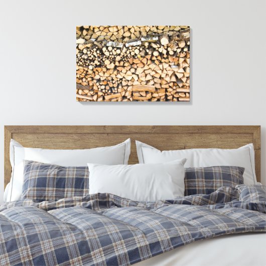 Holz auf einem Haufen Leinwand (Insitu (Schlafzimmer))
