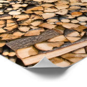 Holz auf einem Haufen Poster (Ecke)