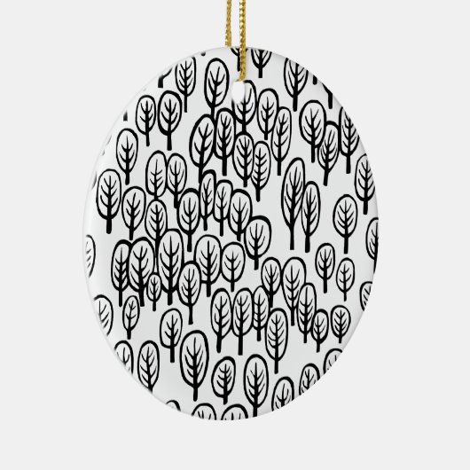 Holz - B&W Keramikornament (Rechts)