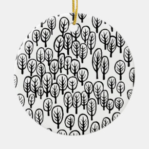 Holz - B&W Keramikornament