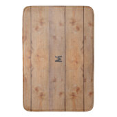 "Holz" Badematte mit (oder ohne) Initialen (Vorderseite Vertikal)