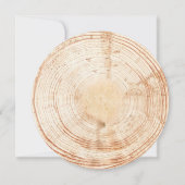 Holz Bark Green Foliage Einzigartig Rustikale Hoch Einladung (Rückseite)