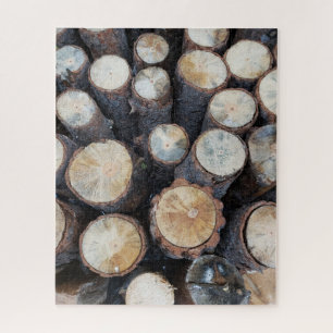 Holz Baumstämme Original Naturfotografie  Puzzle