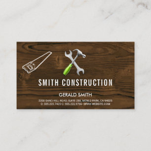 Holz Bauschreinerei Erbauer Visitenkarte