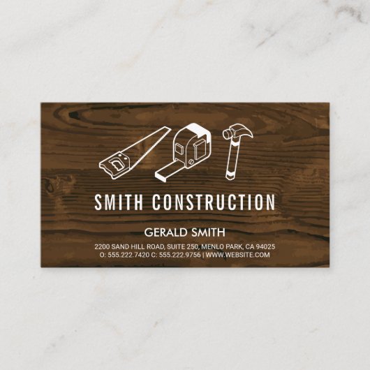 Holz | Bauschreinerei Visitenkarte (Vorderseite)