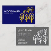 Holz - Bernstein auf dunkelblau Visitenkarte (Vorne/Hinten)