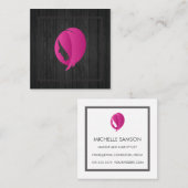 Holz | Berufliche Friseurin Quadratische Visitenkarte (Vorne/Hinten)