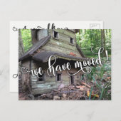 Holz Birdhouse Foto "We ve Moved" Hinweis, 2 Ankündigungspostkarte (Vorne/Hinten)