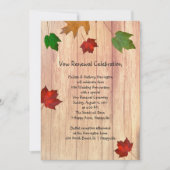 Holz-Blätter fallen Saison Vow-Erneuerung Einladung (Vorderseite)