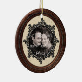 Holz-Blick Bilderrahmen-Verzierung Keramik Ornament (Rechts)