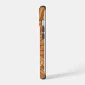 Holz - Bockhirschmontage iPhone 15 Hülle (Linke Seite)