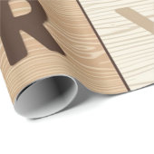 Holz-Buchstabenraster Geschenkpapier (Rolleneckpunkt)