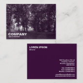 Holz, Bute Park, Cardiff (Lila geschmückt) Visitenkarte (Vorne/Hinten)