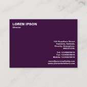 Holz, Bute Park, Cardiff (Lila geschmückt) Visitenkarte (Rückseite)