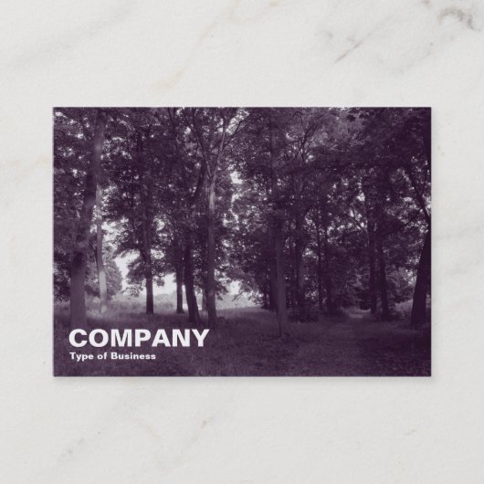 Holz, Bute Park, Cardiff (Lila geschmückt) Visitenkarte (Vorderseite)