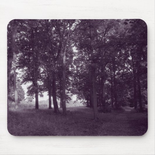 Holz, Bute Park Cardiff - Lila, tonisierte BW Mousepad (Vorne)