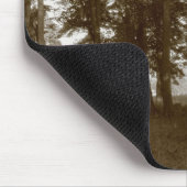 Holz, Bute Park Cardiff - Sepia toned BW Mousepad (Ecke)