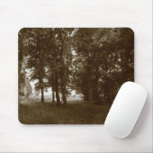 Holz, Bute Park Cardiff - Sepia toned BW Mousepad (Mit Mouse)