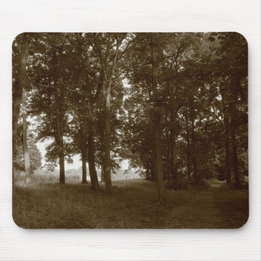 Holz, Bute Park Cardiff - Sepia toned BW Mousepad (Vorne)