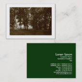 Holz, Bute Park Cardiff - Sepia toned (grenzenlos) Visitenkarte (Vorne/Hinten)