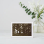 Holz, Bute Park Cardiff - Sepia toned (grenzenlos) Visitenkarte (Stehend Vorderseite)