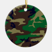 Holz Camouflage Porzellan Circle Ornament (Vorne)