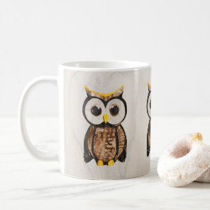 Holz - Chouette - Owl Kaffeetasse